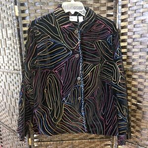 Chico’s Multi-colored Embroidered Jacket